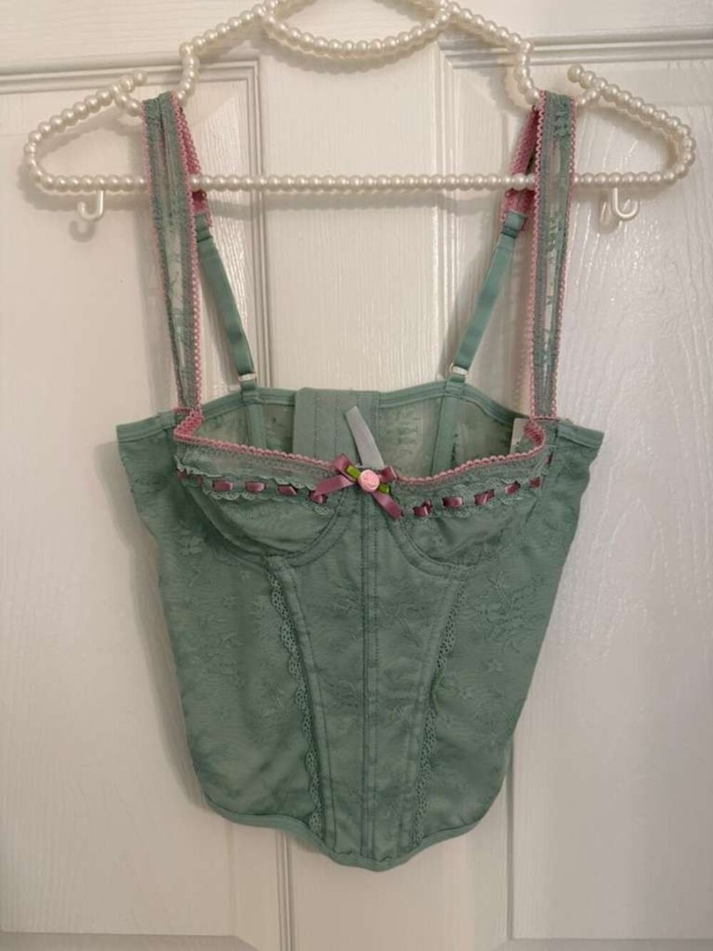 Y2K Out From Under Urban Outfitters Lace Bustier Corset Top XS NWT - Picture 3 of 10
